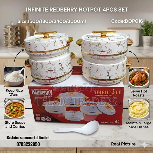 Redberry Infinite Insulated Hotpots 4 Sets