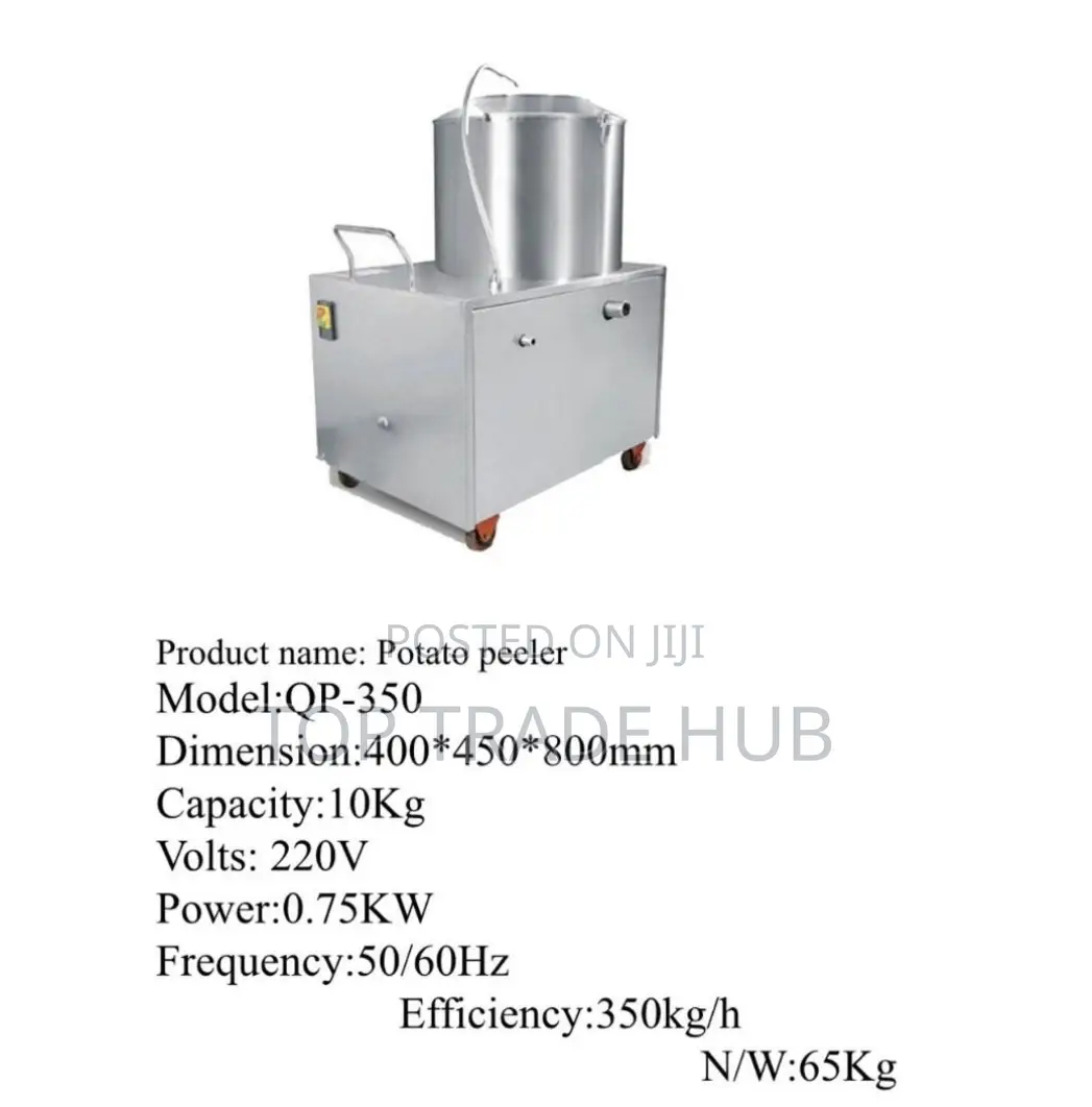 Premier Qp-350 Potato Peeler – 350kg/Hr | 1hp | 10kg Drum Capacity