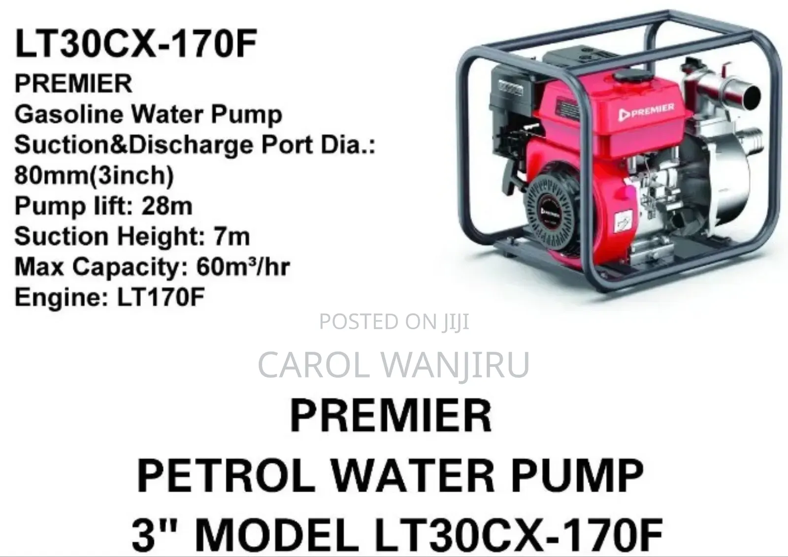 3inch Premier Petrol Water Pump/Premier 3inchpetrol Water Pump