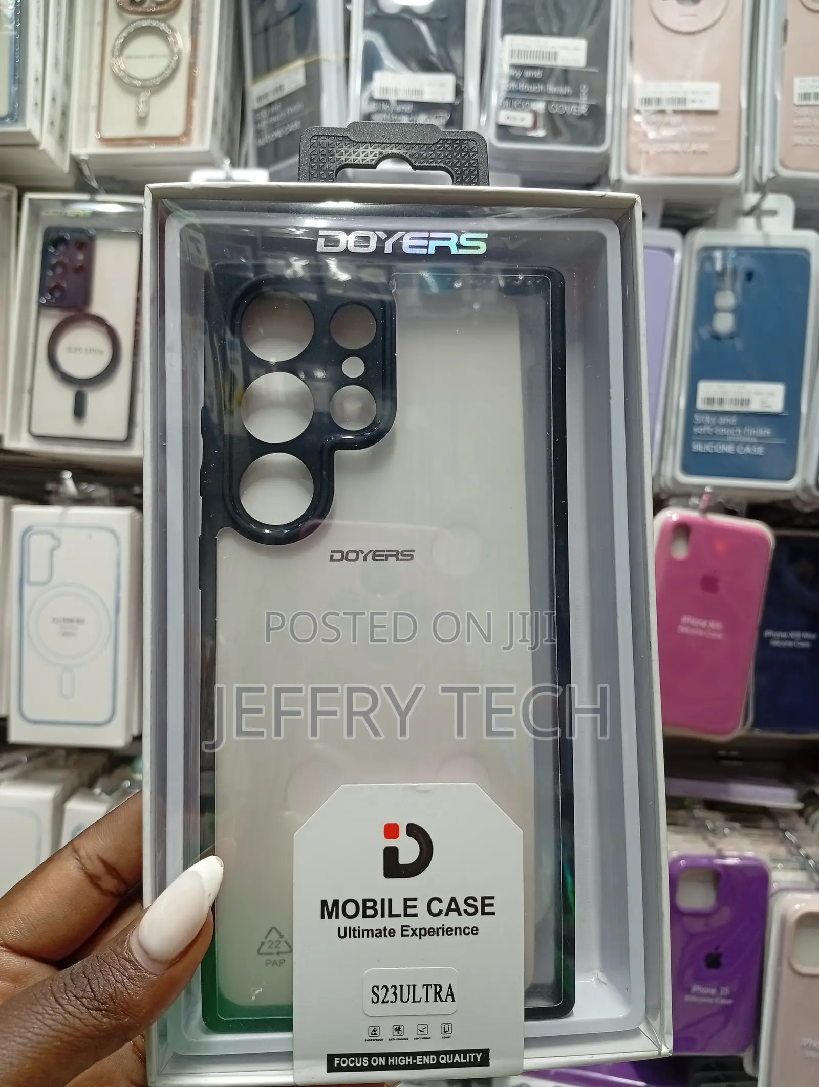 Branded Clear Phone Case Samsung Galaxy S23 Ultra.