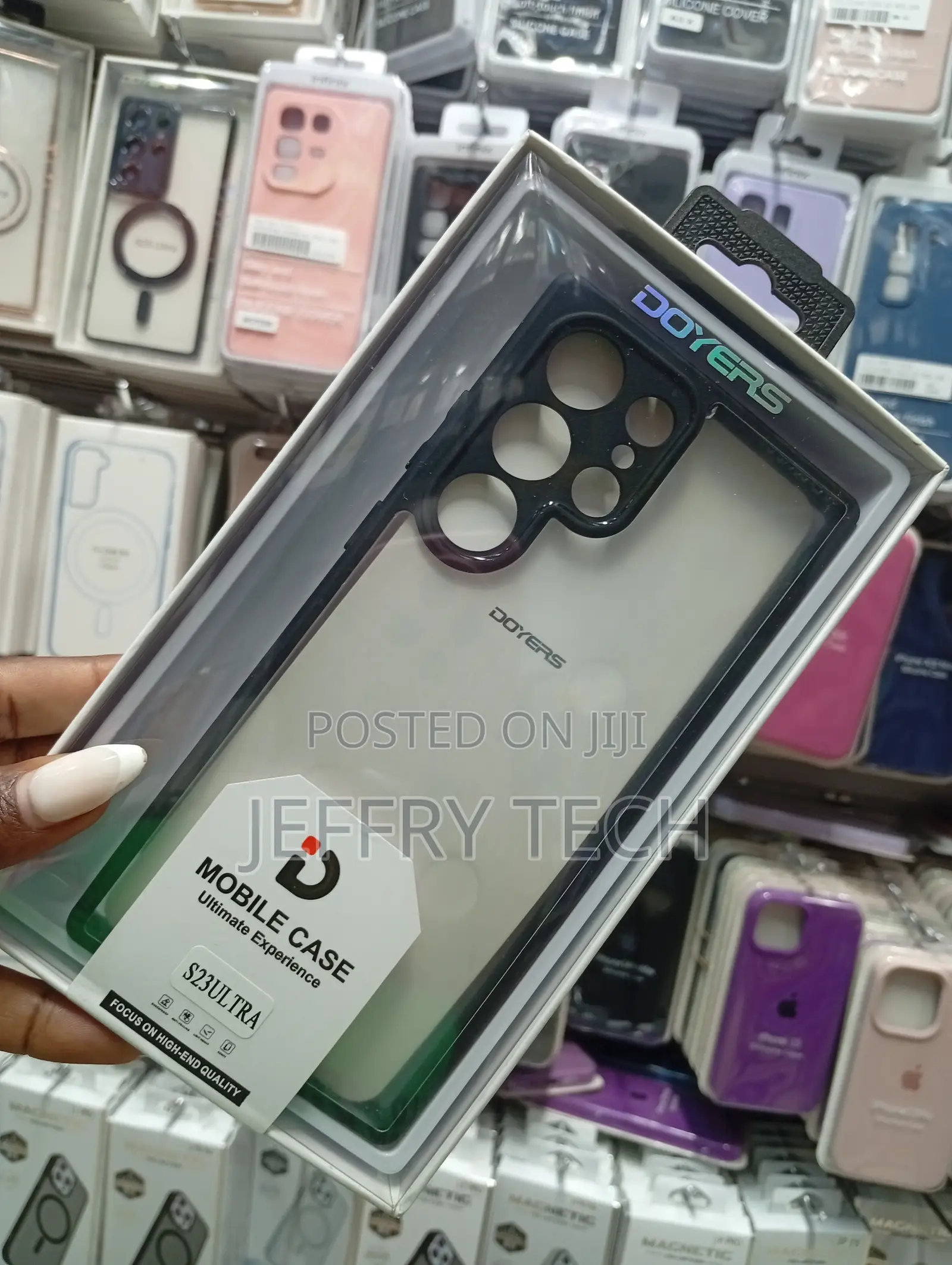 Branded Clear Phone Case Samsung Galaxy S23 Ultra.