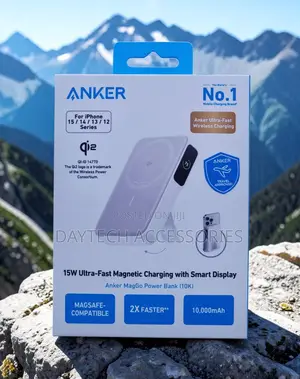 Anker (10000mah) 15w Magnetic Charging Qi2 Maggo Power Bank - Black