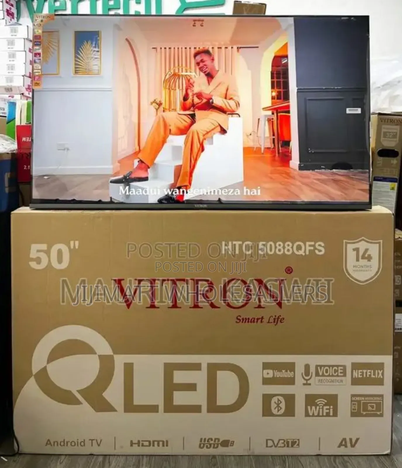 Vitron 50”Inches Smart Android Bt Qled Tv