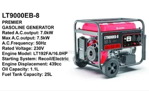 7.5kw Premier Gasoline Generator/439cc Gasoline Generator