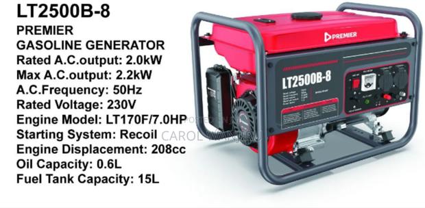 Premier Gasoline Generator 2.2kw,208cc/15l Premier Gasoline Generator