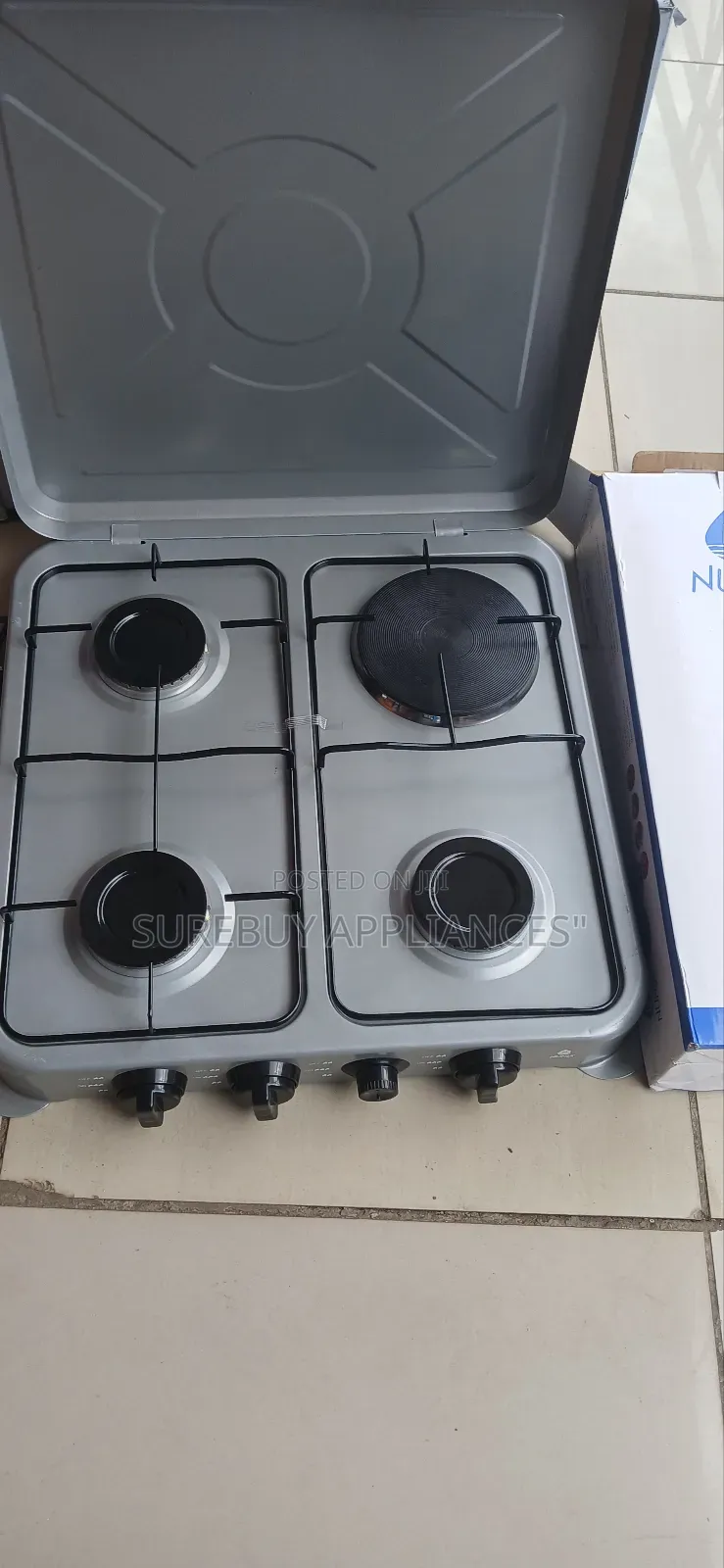 Nunix 3 Gas + 1 Electric Table Top Cooker With Auto Ignition