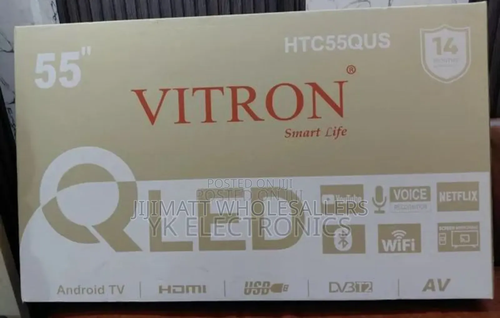 Vitron 55”Inches Smart Android Bt Qled Tv