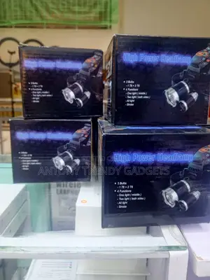 T6 Led Headlight 3 Bulb Adjustable Strap Usb Rechargeable