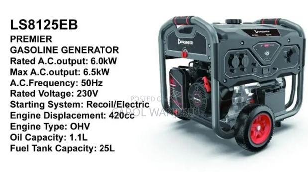 New 6.5kw Premier Gasoline Generator 420cc/6.5kw Premier Generator
