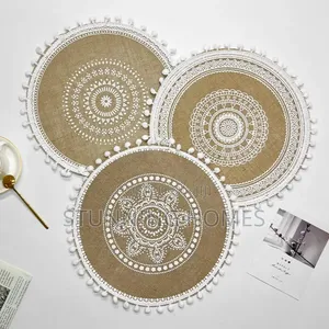Woven Decorative Table Mats With Tassels