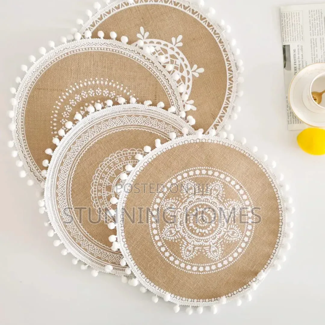 Woven Decorative Table Mats With Tassels