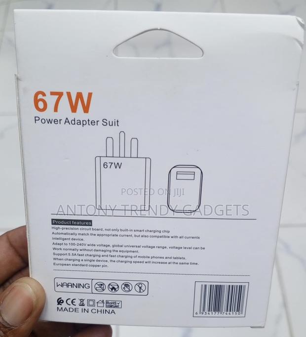 67w Super Fast Charger Adapter for Phones Tablets - thumbnail 2