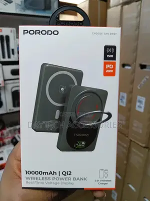This Is a Porodo Qi2 Wireless Magnetic Power Bank (10000mah).