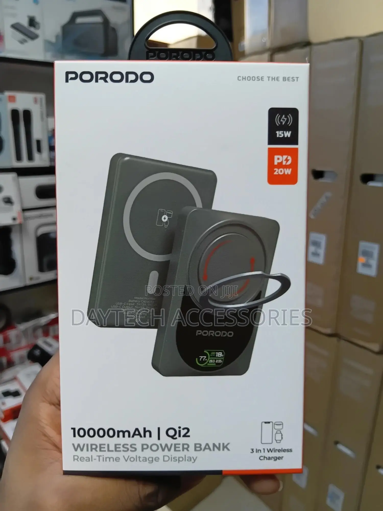 This Is a Porodo Qi2 Wireless Magnetic Power Bank (10000mah).