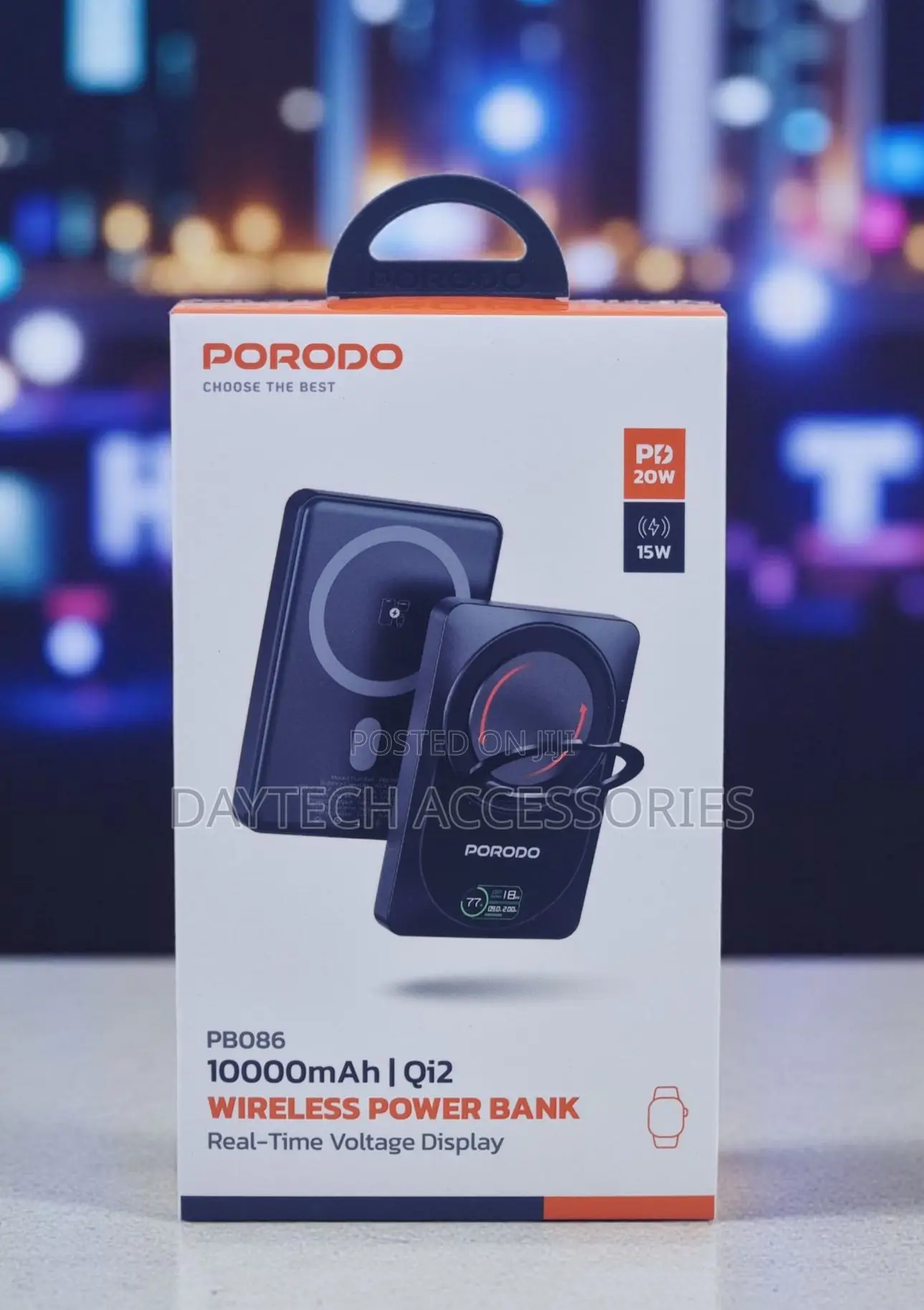 Porodo Qi2 Wireless Power Bank 10000mah 20w Pd 15w Wireless Charging.