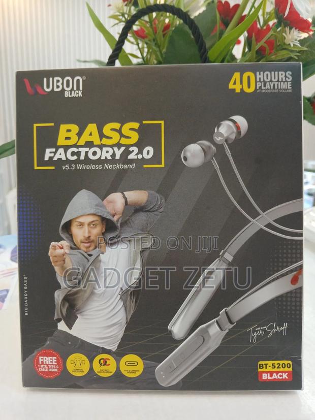 Ubon Black Neckband Bt-5200