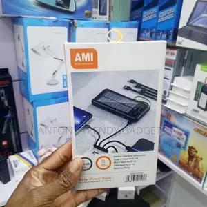 Ami Am-26 Solar Power Bank 2.1a Fast Charging Led Light
