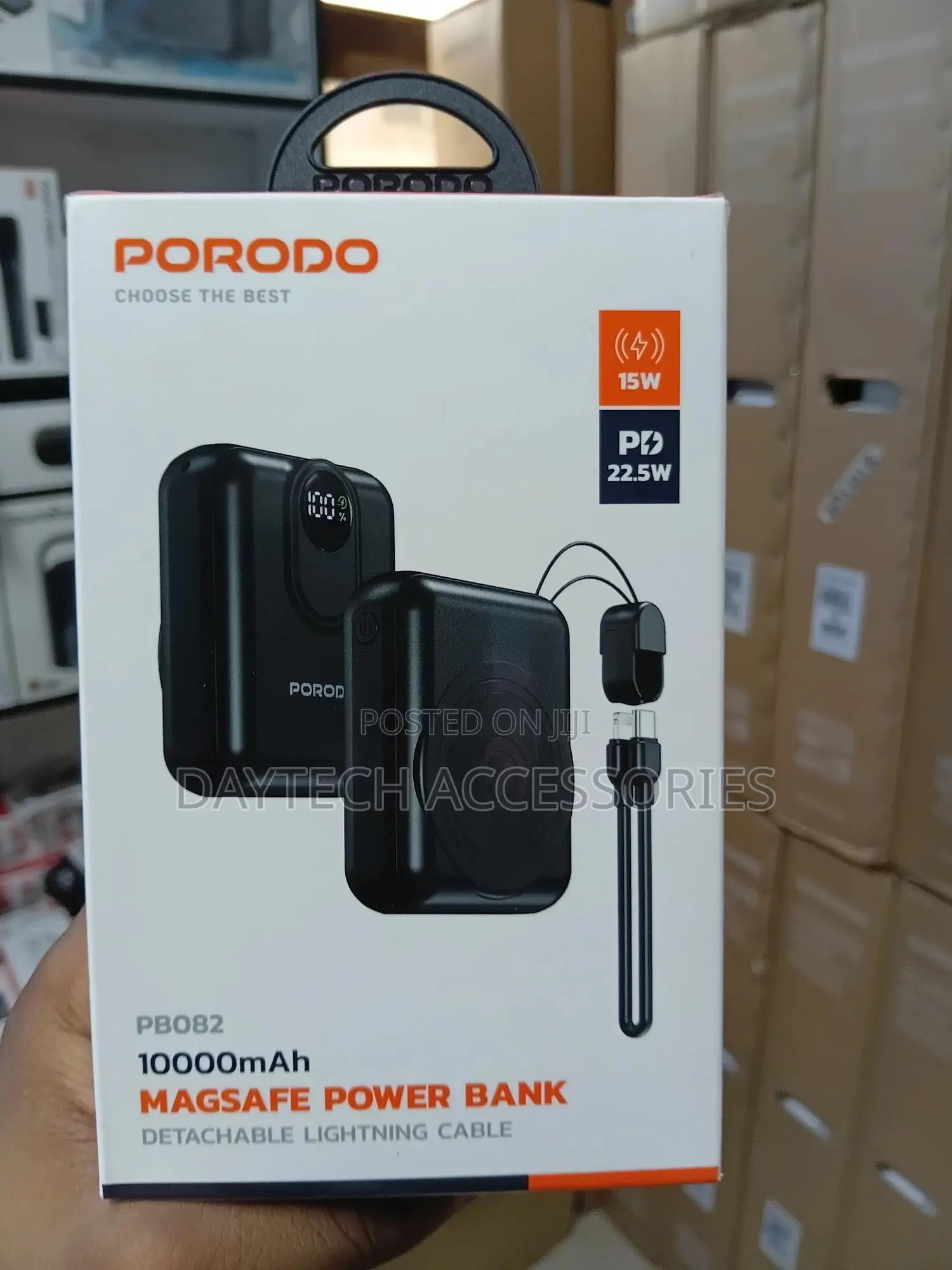 Porodo 10000mah Magsafe Wireless Power Bank (Model Pb082).