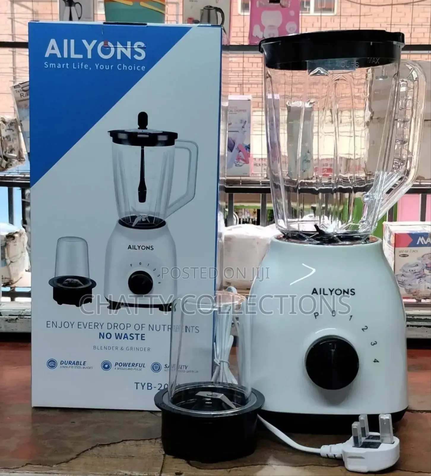 1.8 LTRS White Ailyons 2 in 1 Blender