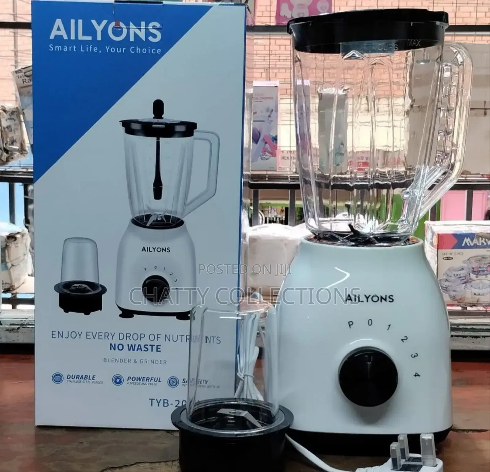 1.8 LTRS White Ailyons 2 in 1 Blender