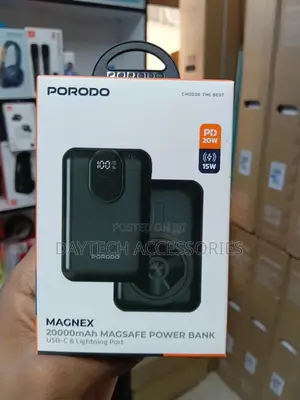 Porodo Magnex 20000mah Wireless Magsafe Power Bank.