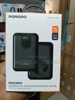 Porodo 10000mah Magsafe Power Bank Detachable Lightning Cable