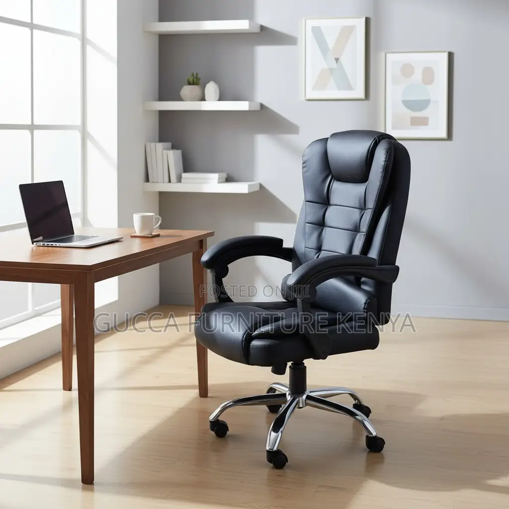 Ergonomic Leather Director's Swivel Chair