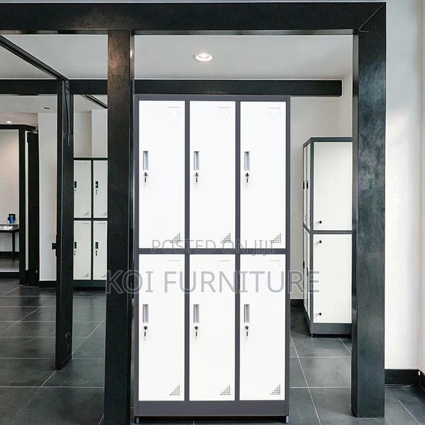 Office Cabinetl; Six Gray Lockers Executive Metallic Cabinet - thumbnail 7