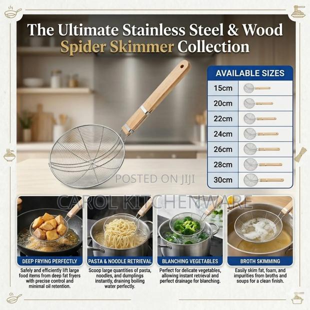 Wooden Handle Spider Skimmer - thumbnail 2