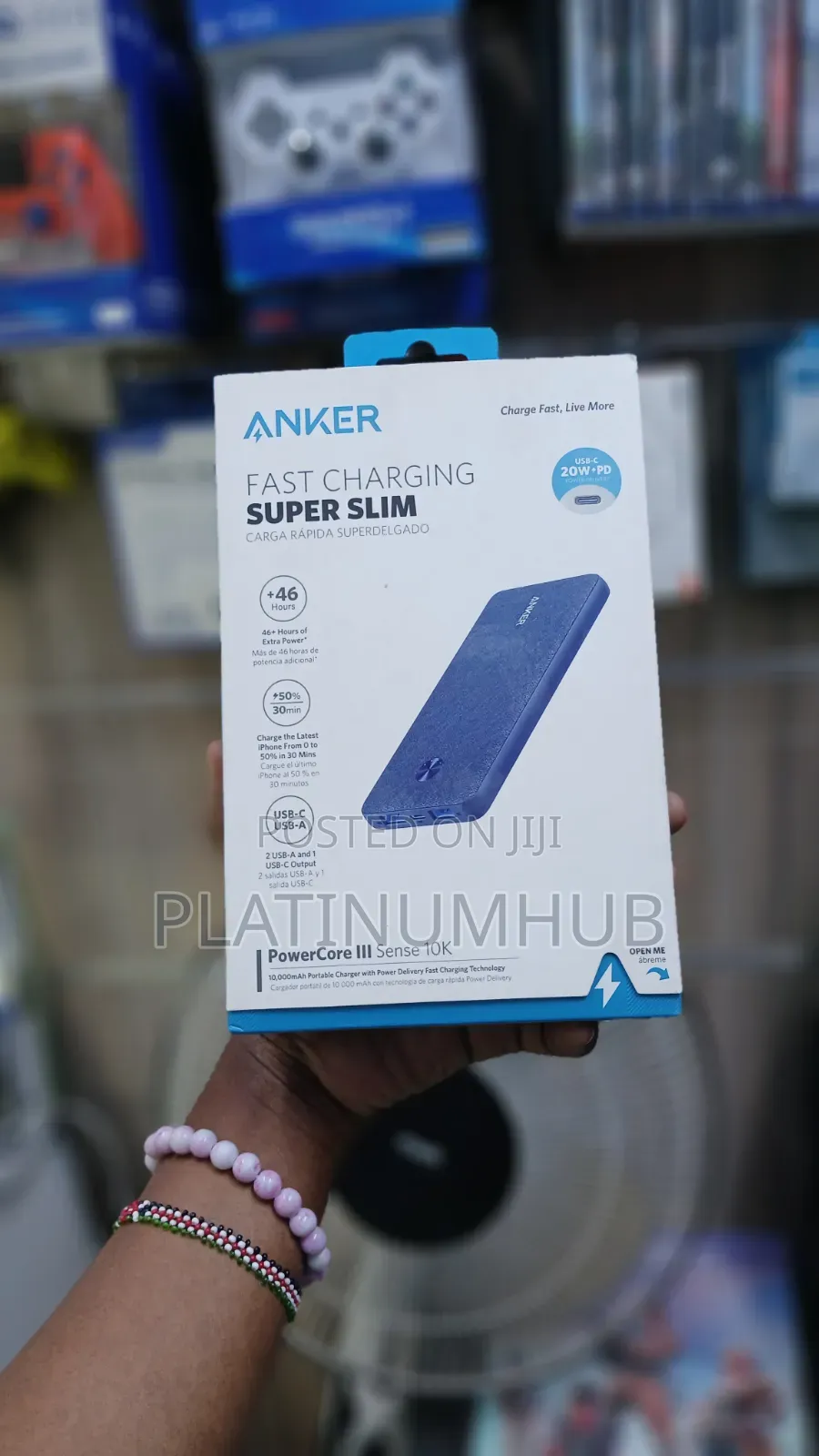 Anker Fast Charger Powercore Iii Sense Super Slim 10,000mah