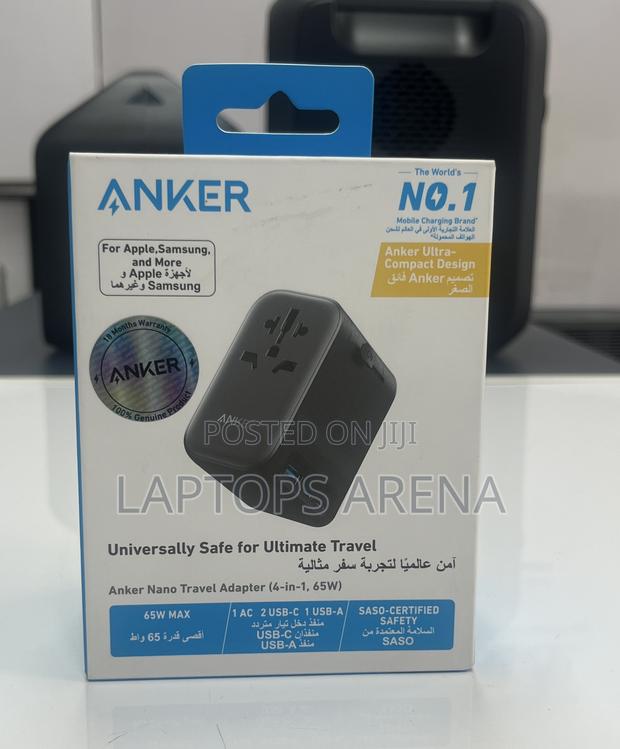 Anker Nano Travel Adapter 4-in-1 65w – Black