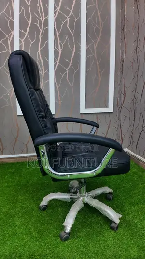 Office Chairs; Leather Reclinng Contured Plush High Back Seats