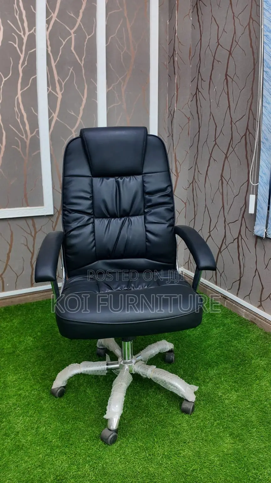 Office Chairs; Leather Reclinng Contured Plush High Back Seats