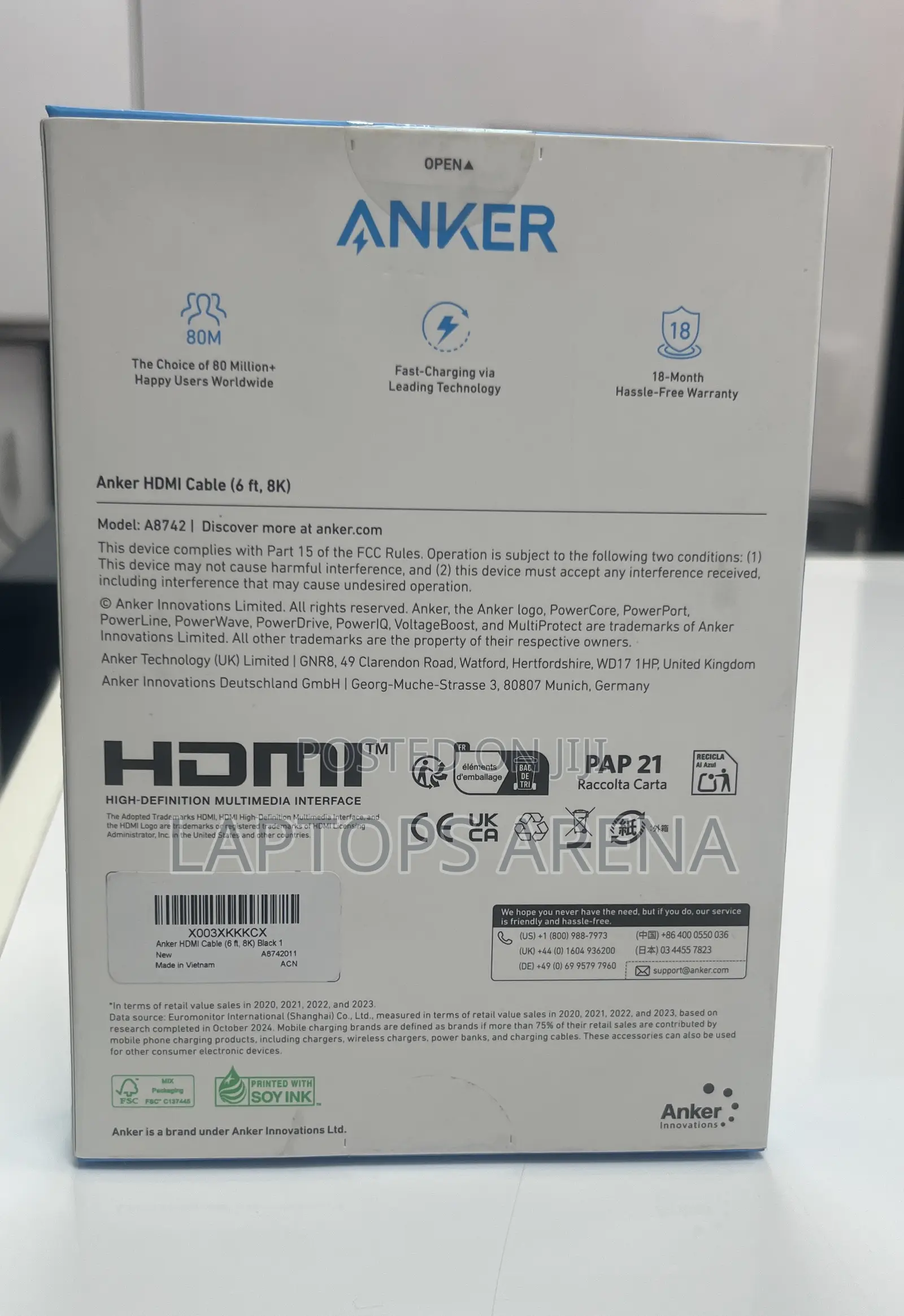 Anker Hdmi to Hdmi Cable at 60hz