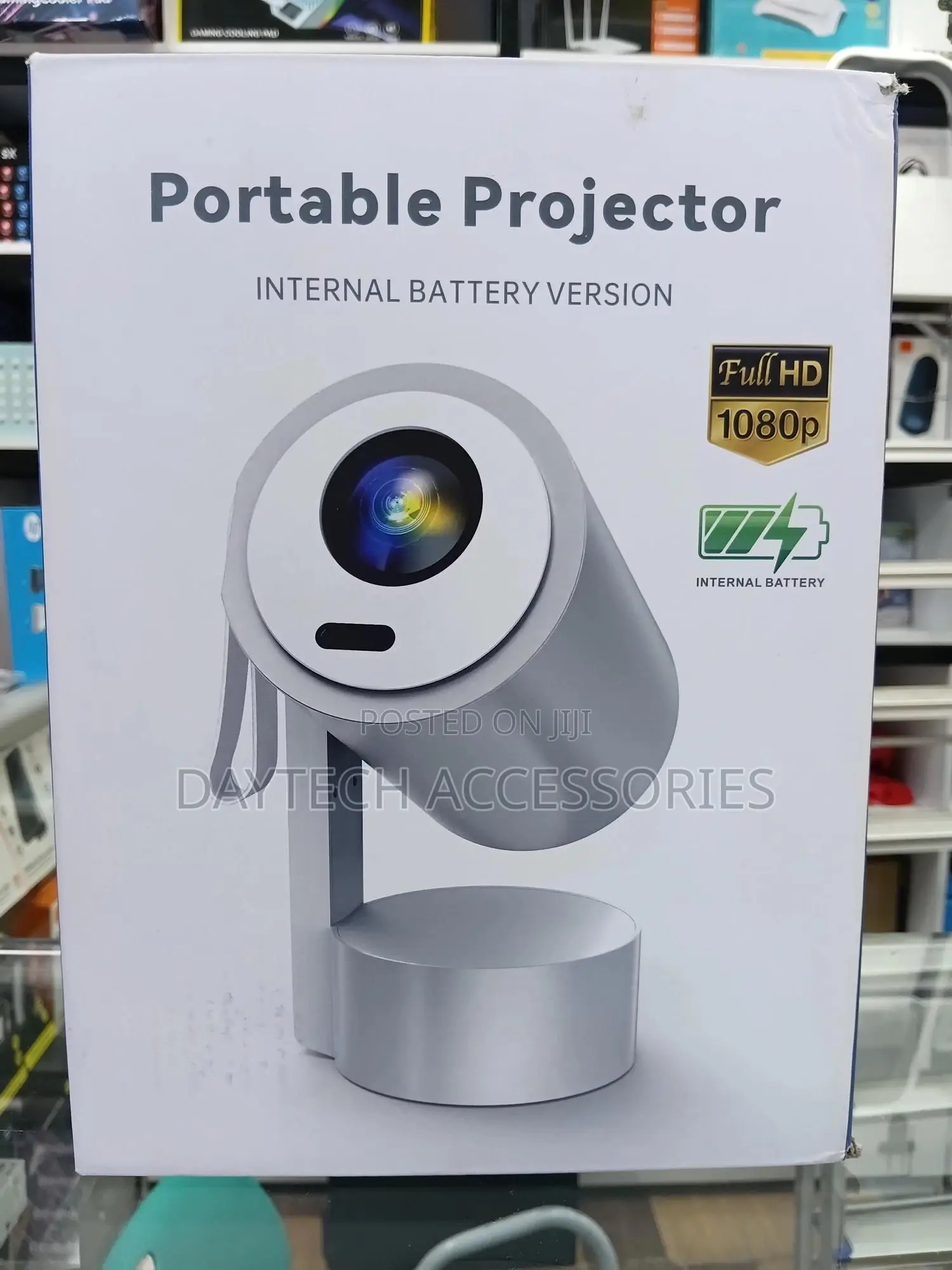 R3p 1080p Hd Projector Built-in Rechagable 5000mah Battery.