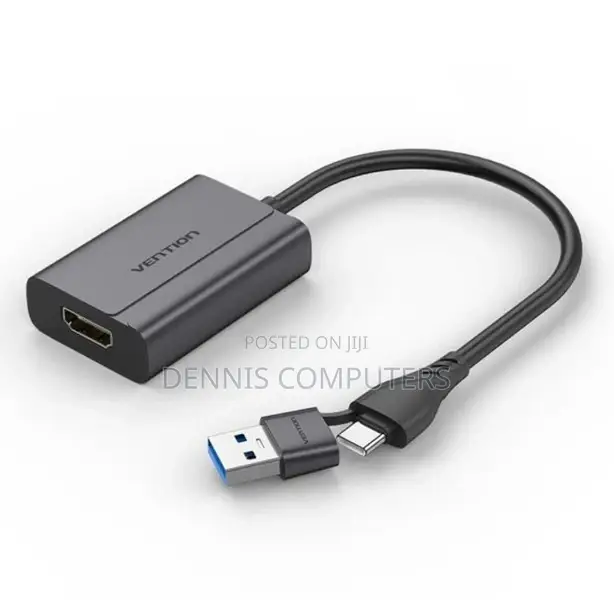 Vention Usb-C + Usb-a to Hdmi Adapter 0.15m Gray Aluminium Alloy