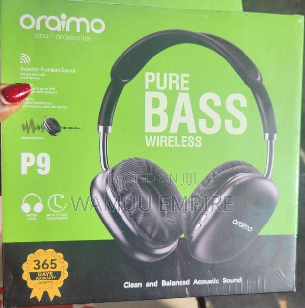 Oraimo P9 Pure Bass Wireless Headphones.