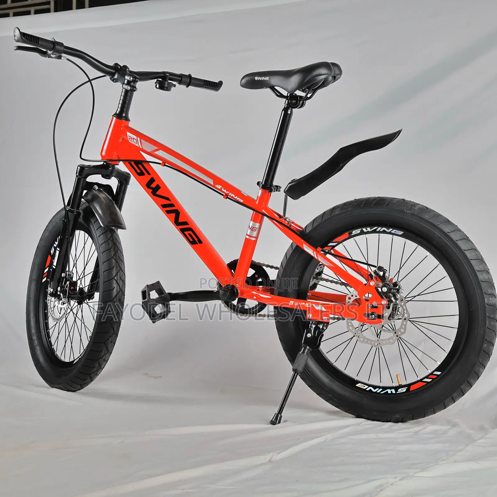20-Inch Red Fat Tire Swing Bicycle
