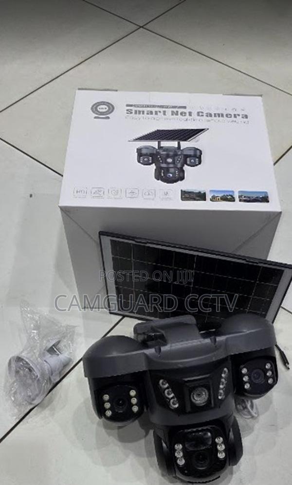 V380 Triple-Lens 4g Solar-Powered PTZ Security Camera - main view