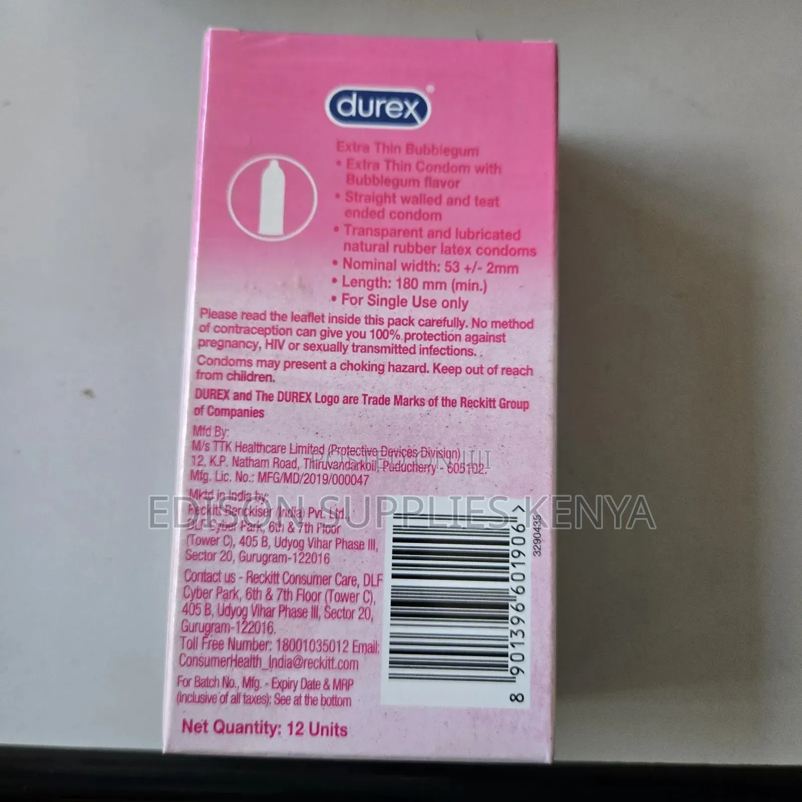 Durex Condoms 10/ 12pack Extra Time Pleasure Me Extra Safe Bubblegum