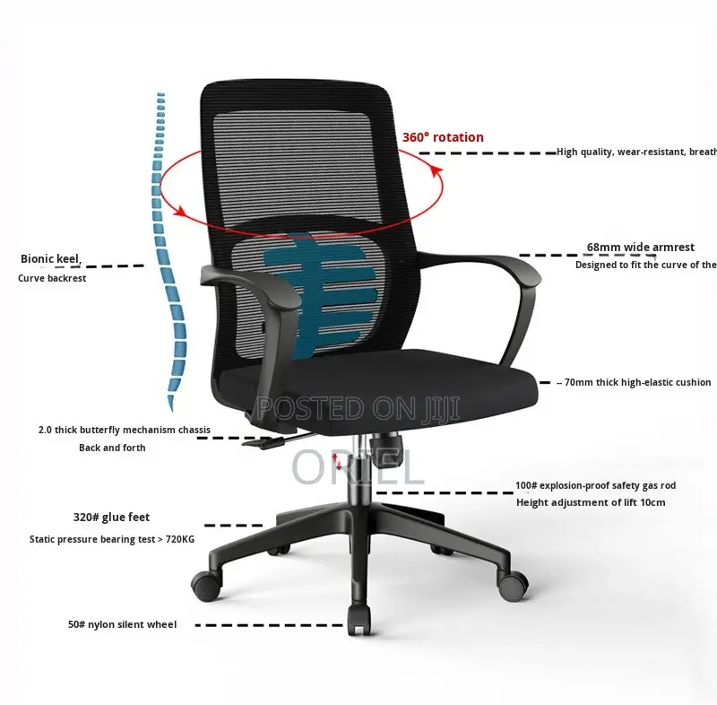 Office Chairs : Adjustable Mid-Back Executive Office Chair