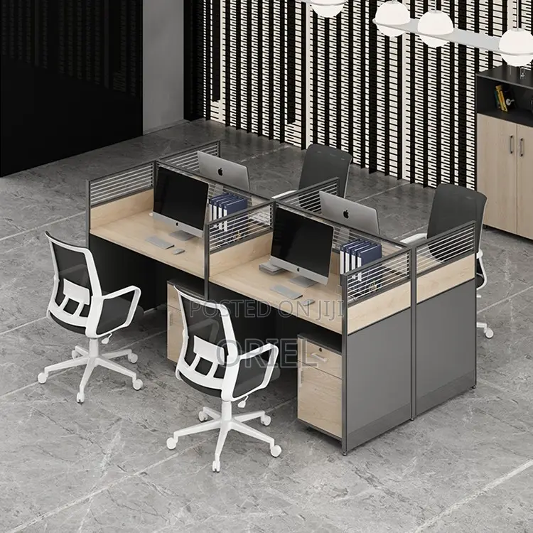 Office Workstation : Modern Staff Office Workstation Setup