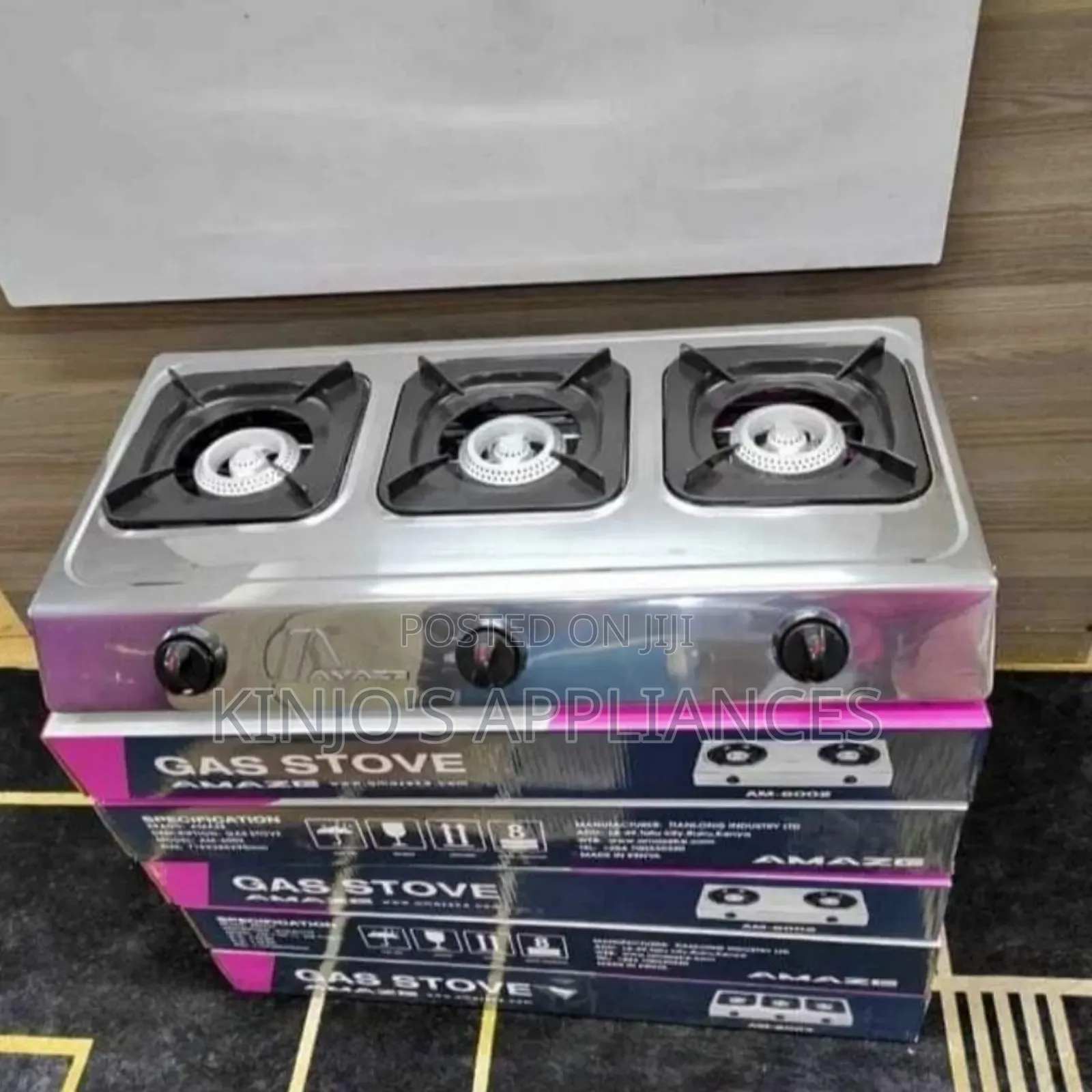 Amaze 3burner Stainless Steel Cooker Table Top