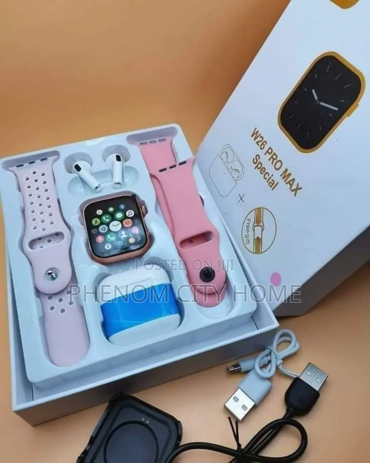 2 in 1 Strap Smart Watch With Free Earpods