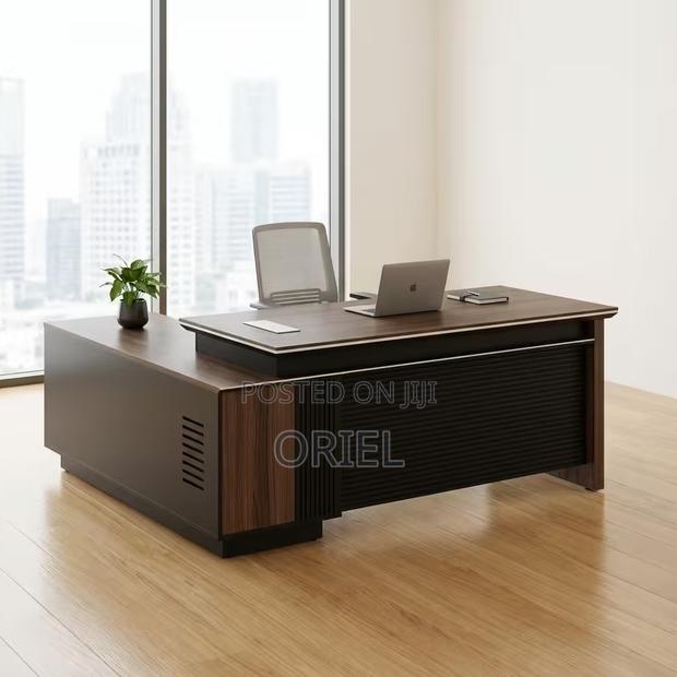 Executive Office Desk : Ergonomic L-Shaped Executive Desk - thumbnail 2