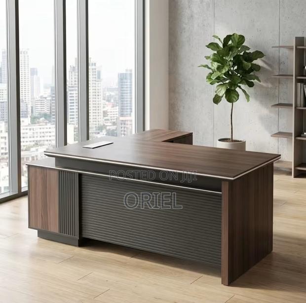 Executive Office Desk : Ergonomic L-Shaped Executive Desk - thumbnail 4