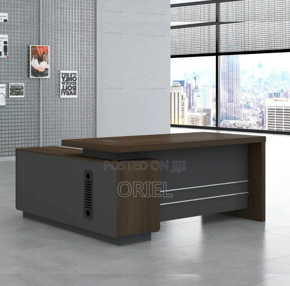 Executive Office Desk : Ergonomic L-Shaped Executive Desk