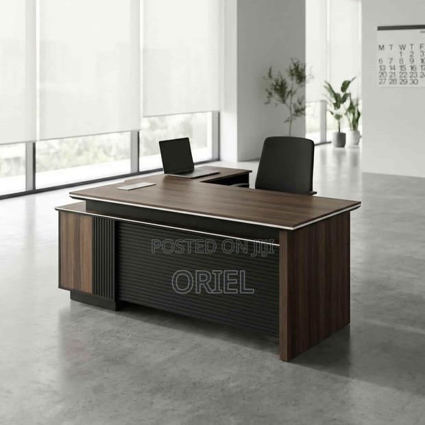 Executive Office Desk : Ergonomic L-Shaped Executive Desk - thumbnail 8
