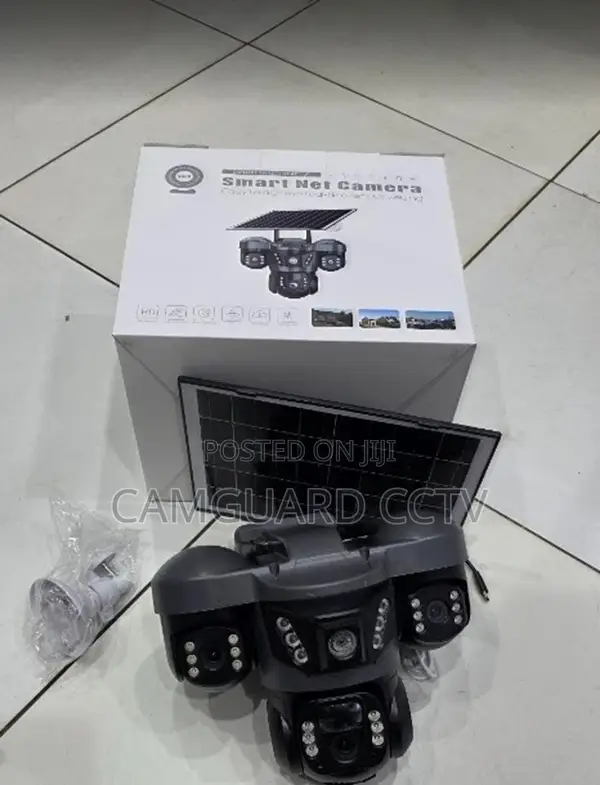 PTZ 4g (Simcard) V380 Triple Lens Three Screens Camera Solar Powered