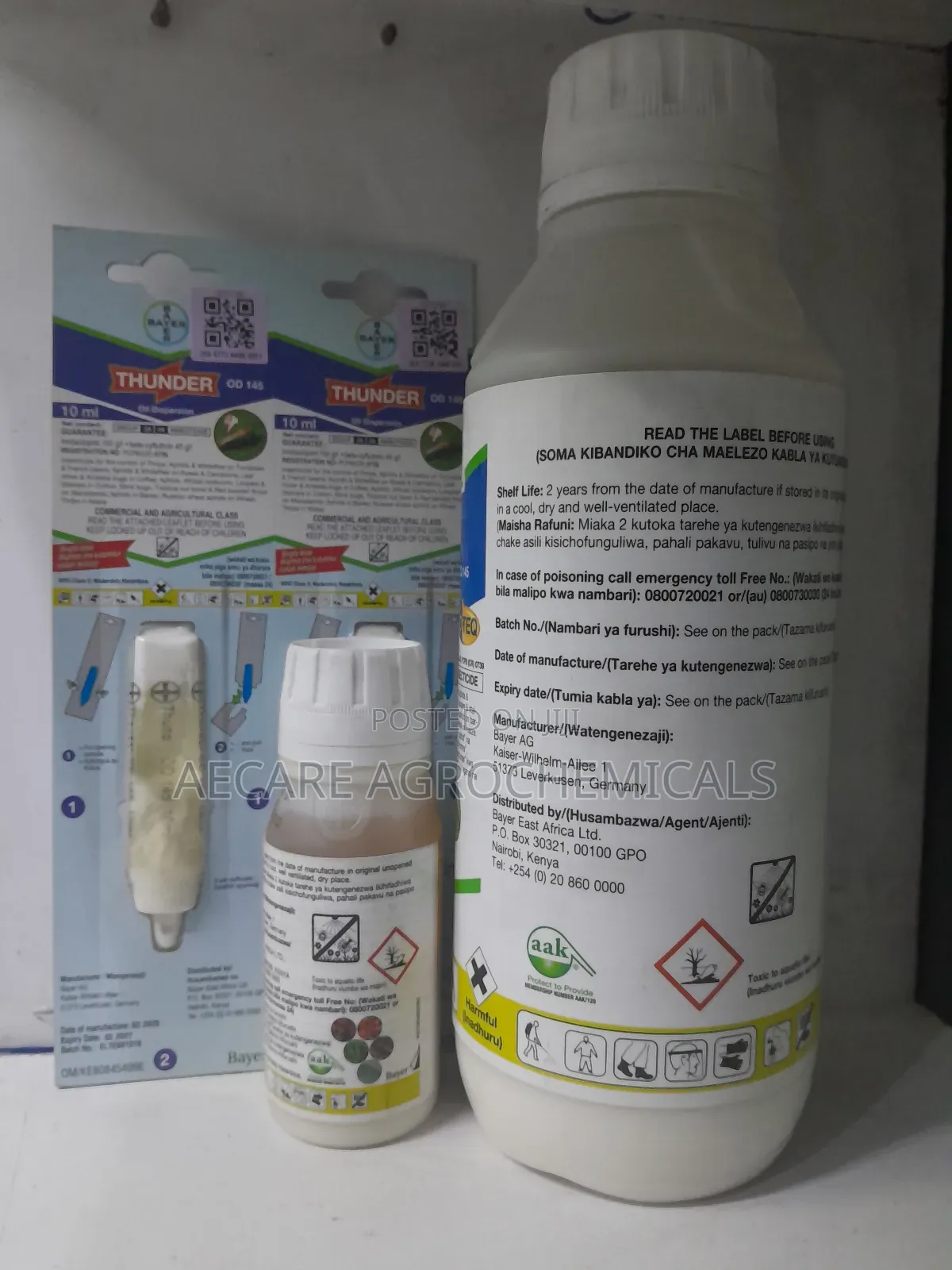 Thunder Insecticide Od145 10ml, 100ml and 1litre